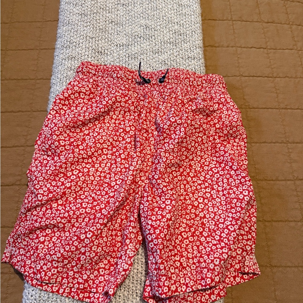 JCrew Crewcuts Red Floral Boys Swim Size 12 (L)